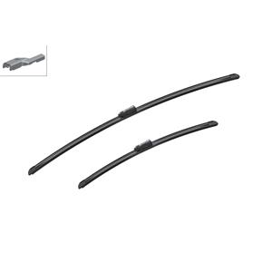 Wiper Blades, BOSCH A352S Aerotwin Flat Wiper Blade Front Set (750 / 500mm   Top Lock Arm Connection) for Ford TRANSIT Bus, 2014 Onwards, Bosch