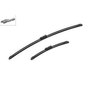 Wiper Blades, BOSCH A354S Aerotwin Flat Wiper Blade Front Set (650 / 340mm   Top Lock Arm Connection) for Hyundai ix20, 2010 Onwards, Bosch
