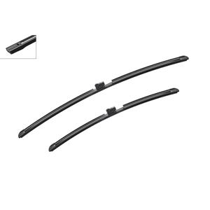 Wiper Blades, BOSCH A728S Aerotwin Flat Wiper Blade Front Set (650 / 500mm   Slim Top Arm Connection with Integrated Sprayers) for Audi Q8 2018 Onwards, Bosch
