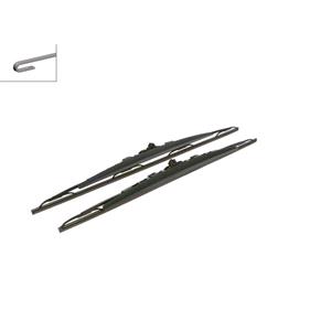 Wiper Blades, BOSCH 702S Superplus Wiper Blade Front Set (700 / 650mm   Hook Type Arm Connection) with Spoiler for Peugeot 307 Estate, 2002 2007, Bosch