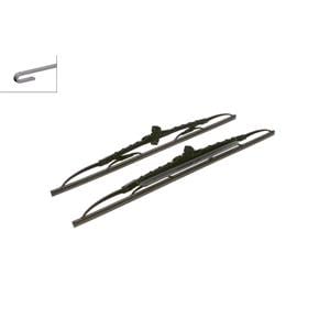 Wiper Blades, BOSCH 532S Superplus Wiper Blade Front Set (530 / 500 mm) with Spoiler for Mazda XEDOS 9, 1993 2002, Bosch
