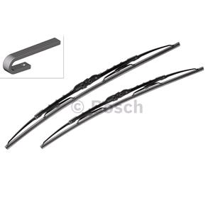 Wiper Blades, BOSCH 530 Superplus Wiper Blade Set (530 / 530 mm) for Volkswagen TRANSPORTER Mk IV van, 1990 2003, Bosch
