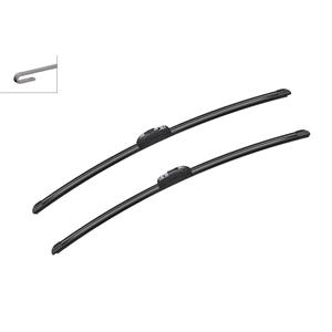 Wiper Blades, BOSCH AR651S Aerotwin Flat Wiper Blade Front Set (650 / 650mm   Hook Type Arm Connection) for Peugeot 307 Estate, 2002 2007, Bosch