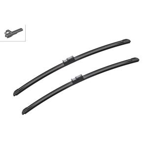 Wiper Blades, BOSCH A926S Aerotwin Flat Wiper Blade Front Set (530 / 530mm   Side Pin Arm Connection) for Skoda SUPERB, 2002 2008, Bosch