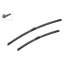 Wiper Blades, BOSCH A937S Aerotwin Flat Wiper Blade Front Set (600 / 475mm   Side Pin Arm Connection) for Volkswagen CADDY III van, 2004 2006, Bosch