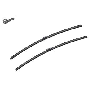 Wiper Blades, BOSCH A950S Aerotwin Flat Wiper Blade Front Set (700 / 700mm   Side Pin Arm Connection) for Volkswagen GOLF V PLUS Compact MPV, 2005 2014, Bosch