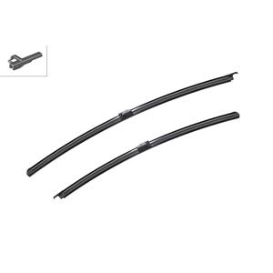 Wiper Blades, BOSCH A963S Aerotwin Flat Wiper Blade Front Set (746 / 646mm   Side Pin Arm Connection) for Renault VEL SATIS, 2002 2009, Bosch