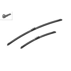 Wiper Blades, BOSCH A978S Aerotwin Flat Wiper Blade Front Set (650 / 425mm   Side Pin Arm Connection) for Ford FOCUS II Saloon, 2005 2011, Bosch