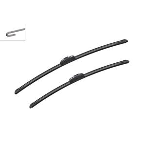 Wiper Blades, BOSCH AR991S Aerotwin Flat Wiper Blade Front Set (650 / 575mm   Hook Type Arm Connection) for Mercedes A CLASS, 1997 2004, Bosch