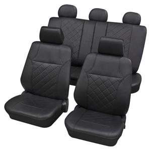 Black Leatherette Luxury Car Seat Cover set   For Peugeot 106 1991 to 1996