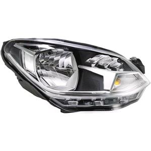 Lights, Right Headlamp (Halogen, Takes H4 Bulb, Supplied With Motor, Original Equipment) for Volkswagen UP 2017 on, 