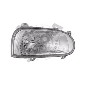 Lights, Right Headlamp (Single Reflector, Original Equipment) for Volkswagen GOLF Mk III Convertible 1992 1997, 