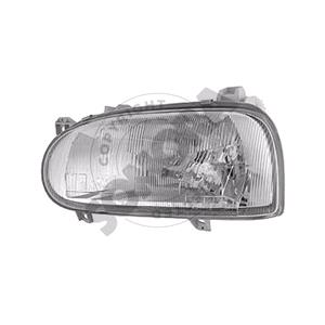 Lights, Left Headlamp (Single Reflector) for Volkswagen GOLF Mk III 1992 1997, 