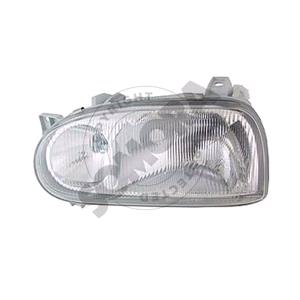 Lights, Left Headlamp (Twin Reflector,  Original Equipment) for Volkswagen GOLF Mk III Convertible 1992 1997, 
