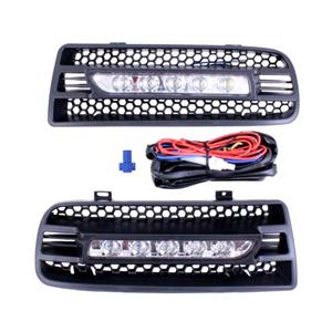 Lights, Front Daytime Running Lamp Kit, LED, Supplied With Grilles for Golf 4 Estate, 1998 2003 , 