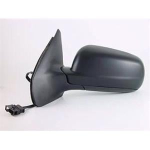 Wing Mirrors, Left Wing Mirror (electric, heated, comes without glass, black cover) for Volkswagen BORA, 1998 2005, 