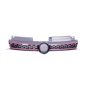Grilles, VW Golf 6 2009 2013 Grille, With Red Moulding, GTI/GTD Models, 