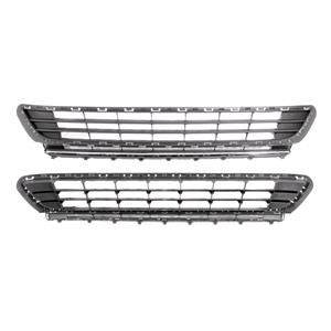 Grilles, Volkswagen Golf MK7 Van 2013 2017 Front Bumper Grille, Centre, With Chrome Trim, Not For Vehicles With Automatic Emergency Braking, TUV Approved, 