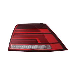 Lights, Right Rear Lamp (Outer, On Quarter Panel, LED, Bright Red) for Volkswagen GOLF VII 2017 2020, 