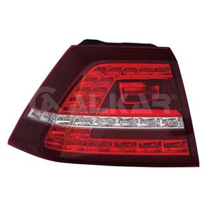 Lights, Left Rear Lamp (Outer, On Quater Panel, LED, GTI / GTD Models, Original Equipment) for Volkswagen GOLF VII 2013 2017, 