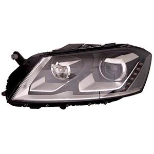 Lights, Left Headlamp (Bi Xenon, Takes D3S Bulb, With Curve Light, Supplied Without Ballast, Original Equipment) for Volkswagen PASSAT 2010 2014, 