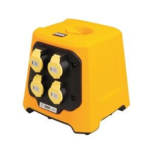 Site Power, Draper 35251 Defender Uplight V3 Multi Socket Base, 4 x 16A (Base Only), Draper