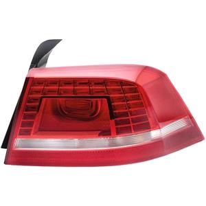 Lights, Right Rear Lamp (Outer, On Quarter Panel, LED Type, Saloon Only, Original Equiment) for Volkswagen PASSAT B7 2011 to 2014, 