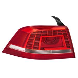 Lights, Left Rear Lamp (Outer, On Quarter Panel, LED Type, Saloon Only, Original Equiment) for Volkswagen PASSAT B7 2011 to 2014, 