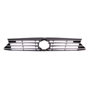 Grilles, Volkswagen Passat Estate 2015 2019 Front Bumper Grille, Painted Black, With Chrome Trims, TUV Approved, 