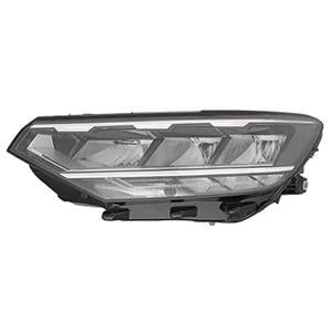 Lights, Left Headlamp (LED, With LED Daytime Running Light, Supplied Without LED Modules, Original Equiment) for Volkswagen PASSAT Estate 2019 Onwards, 