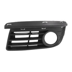 Grilles, Volkswagen Jetta 2005 2010 LH (Passengers Side) Front Bumper Grille, With Fog Lamp Hole, 