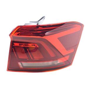 Lights, Right Rear Lamp (Outer, On Quarter Panel, LED, Tinted Dark Red Type, Original Equipment) for Volkswagen T ROC 2017 on, 