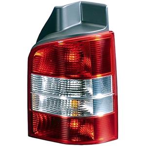 Lights, Right Rear Lamp (Single Tail Gate Models, With Clear Indicator, Original Equipment) for Volkswagen TRANSPORTER Mk V Flatbed Chassis 2003 2015, 