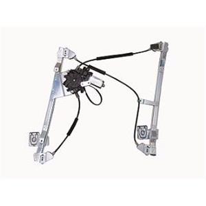 Window Regulators, Front Right Electric Window Regulator (with motor) for VW Polo (6N1), 1994 1999, 4 Door Models, WITHOUT One Touch/Antipinch, motor has 2 pins/wires, AC Rolcar
