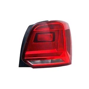 Lights, Right Rear Lamp (Standard Bulb Type, Dark Red, Supplied With Bulbholder, Original Equipment) for Volkswagen POLO 2014 to 2017, 