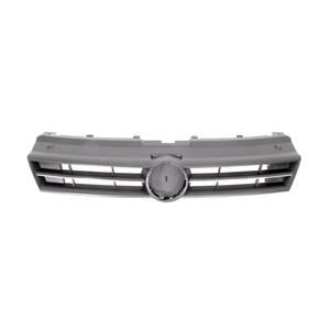 Grilles, VW Polo 2009 2014 Grille, Black, With Chrome Moulding, For Models With or Without Air Conditioning, 