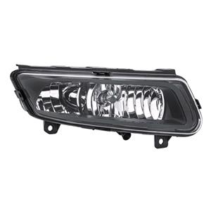 Lights, Right Front Fog Lamp (Black Bezel, Takes H8 Bulb, Supplied With Bulb, With Cornering Function, For GTI / GT / R Line Models, Original Equipment) for Volkswagen POLO 2009 to 2014, 