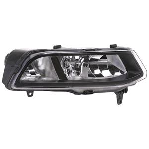 Lights, VW Polo '14 '17 RH Front Fog Lamp, Black Bezel, Takes H8 Bulb, Supplied With Bulb, With Cornering Fu   Volkswagen POLO 2009 to 2017, 