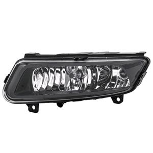 Lights, Left Front Fog Lamp (Black Bezel, With Daytime Running Light, Takes H8 / P21W Bulb, Supplied With Bulbs, With Cornering Function, For GTI / GT / R Line Models, Original Equipment) for Volkswagen POLO 2009 to 2014, 