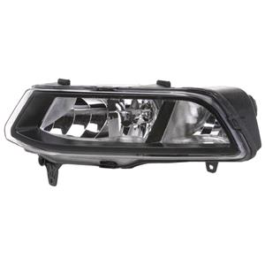 Lights, Left Front Fog Lamp (Black Bezel, Takes H8 Bulb, Supplied With Bulb, With Cornering Function, Not For Cross / GT Bluemotion Models, Original Equipment) for Volkswagen POLO 2014 to 2017, 