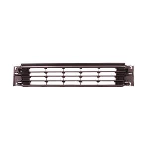 Grilles, Volkswagen Polo 2014 2016 Front Bumper Grille, Centre Section, Matte Dark Grey, With Chrome Moulding, TuV Approved, 