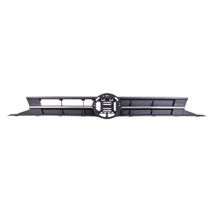 Grilles, Volkswagen Polo 2017 2021 Front Bumper Grille, Matt Black, With Chrome Trim , 