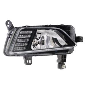 Lights, Right Front Fog Lamp (With LED DRL, Takes H8 Bulb, Supplied With Bulb, Original Equipment) for Volkswagen POLO 2017 to 2021, 