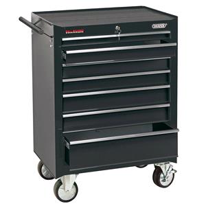 Tool Cabinets and Tool Chests, Draper 35743 26 inch Roller Cabinet 7 Drawer   Black, Draper