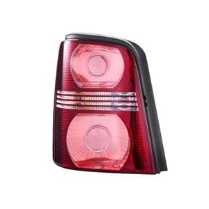 Lights, Left Rear Lamp (With Red Bezel, Supplied With Bulbholder, Original Equipment) for Volkswagen TOURAN 2007 to 2010, 
