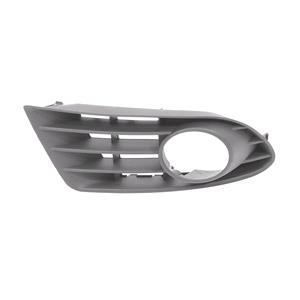 Grilles, Volkswagen Golf Plus 2005 2009 LH (Passengers Side) Front Bumper Grille, Matte Black, With Fog Lamp Hole, 