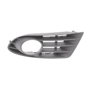 Grilles, Volkswagen Golf Plus 2005 2009 RH (Drivers Side) Front Bumper Grille, Matte Black, With Fog Lamp Hole, 