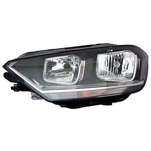 Lights, Left Headlamp (Halogen, Take H7 / H15 Bulbs, Supplied With Bulbs, Supplied Without Motor, Original Equipment) for Volkswagen GOLF SPORTSVAN 2014 on, 