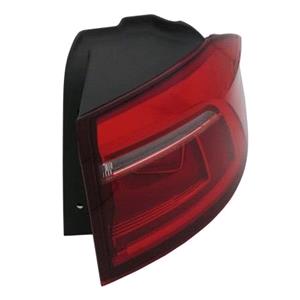 Lights, Right Rear Lamp (Outer, On Quarter Panel, Standard Bulb Type, Bright Red, Supplied With Bulbholder) for Volkswagen GOLF SPORTSVAN 2014 on, 