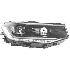 Lights, Right Headlamp (Full LED, Supplied Without Control Module, Original Equipment) for Volkswagen T CROSS 2019 to 2023, 